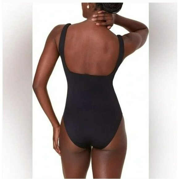 Andie Swim The Miami Square Neck Black Medium One-Piece Swimsuit NWT - Picture 2 of 7
